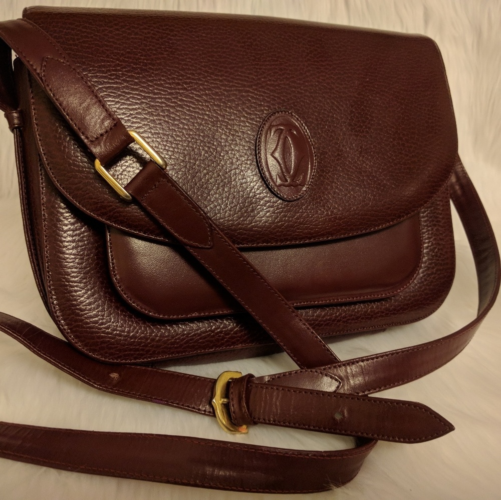 GENUINE LEATHER MUST DE CARTIER PARIS SHOULDER BAG